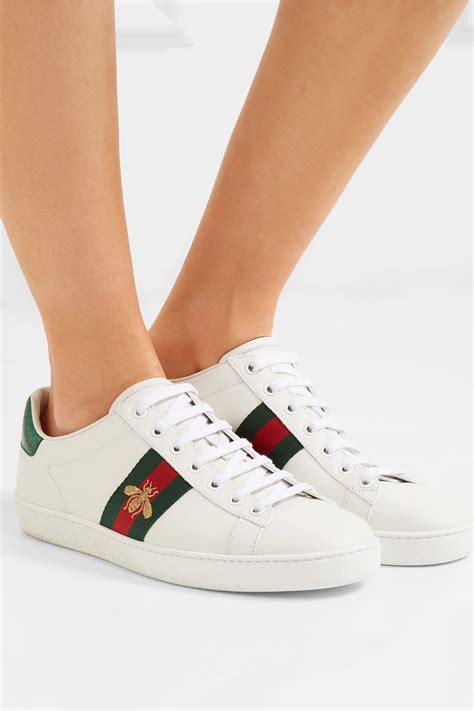 gucci ace leather sneakers bee|gucci ace sneakers platform.